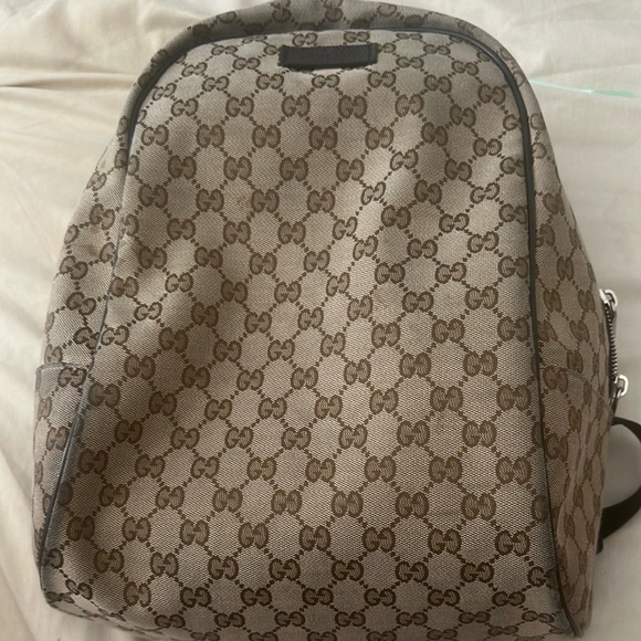 Gucci Brown Backpack Iconic GG Monogram Canvas - Picture 1 of 3